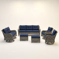 Patio Conversation Set Built for Year-Round Comfort, Steel Frame, High-Density Cushions, 6-Piece Set